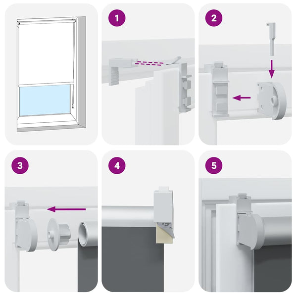 Verdunkelungsrollo Schwarz 125x130 cm