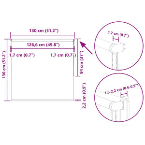 Verdunkelungsrollo Kaffeebraun 130x130 cm