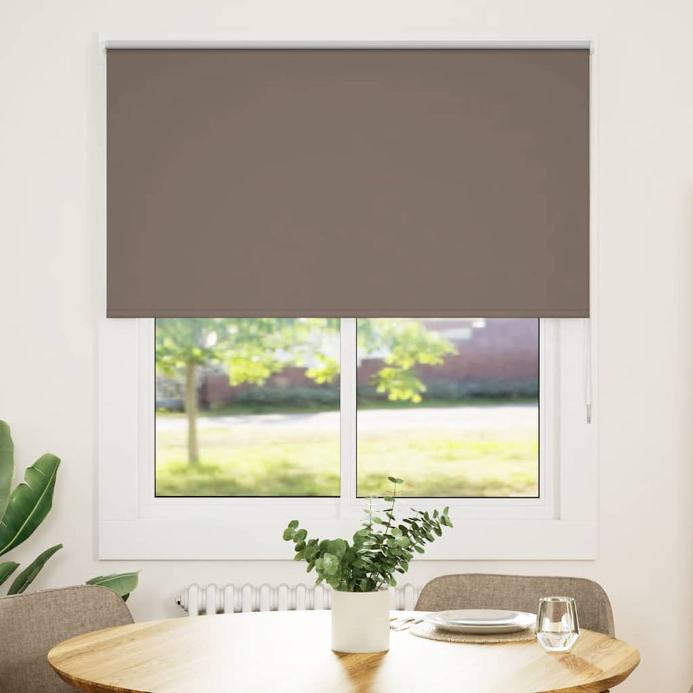 vidaXL Blackout Roller Blind Coffee Brown 130x150 cm Fabric width 126.6 cm
