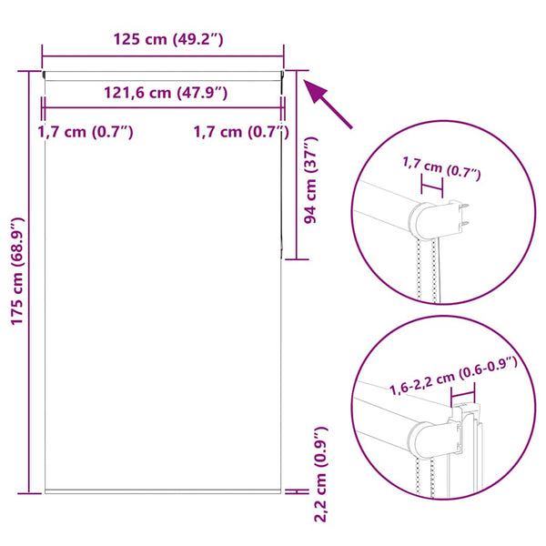 Verdunkelungsrollo Kaffeebraun 125x175 cm