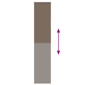 Kaffeebraunes Verdunkelungsrollo 60x210 cm