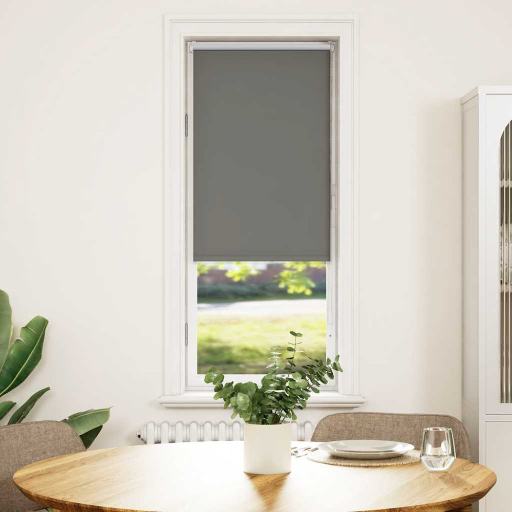 vidaXL Blackout Roller Blind Grey 50x150 cm Fabric width 45.7 cm Polyester