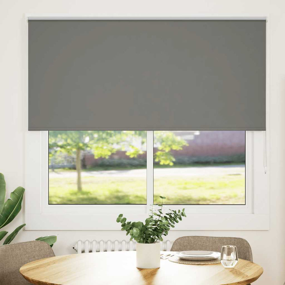 vidaXL Blackout Roller Blind Grey 160x175cm Fabric width 156.6cm Polyester