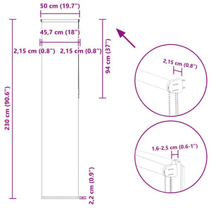 Graues Verdunkelungsrollo 50x230 cm