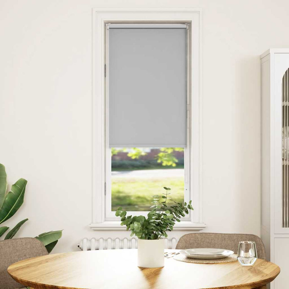 vidaXL Blackout Roller Blind Light Grey 60x150 cm Fabric Width 55.7 cm