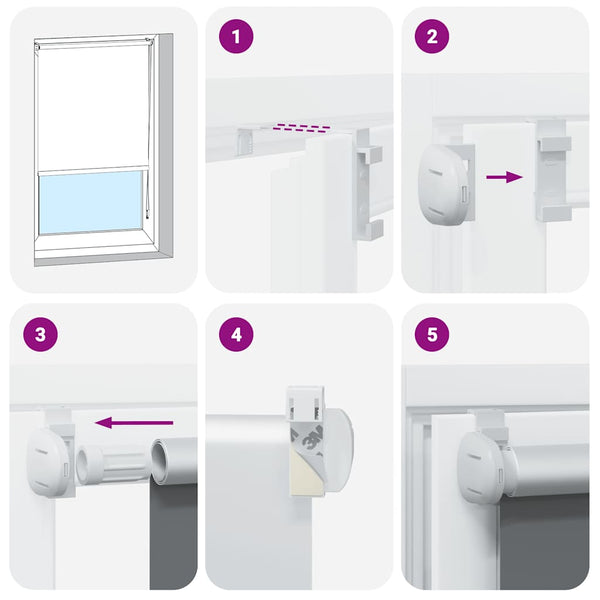 Verdunkelungsrollo Hellgrau 110x210 cm
