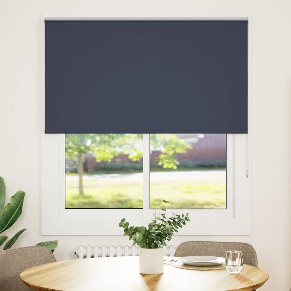 vidaXL Blackout Roller Blind Navy Blue 140x130 cm Fabric width 136.6 cm
