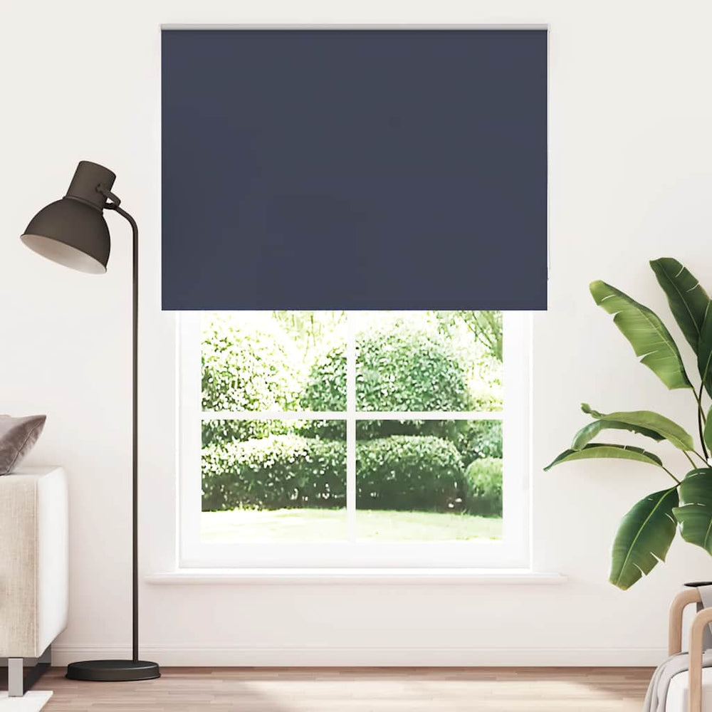 vidaXL Blackout Roller Blind Navy Blue 145x210 cm Fabric Width 141.6 cm