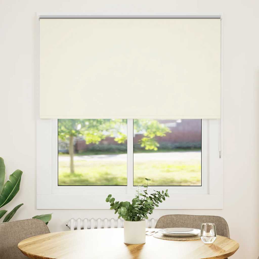 Verdunkelungsrollo Cremeweiß 135x130cm