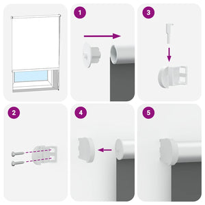 Verdunkelungsrollo Cremeweiß 160x175 cm