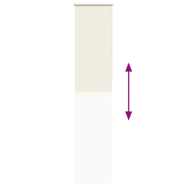 Verdunkelungsrollo Cremeweiß 40x210 cm