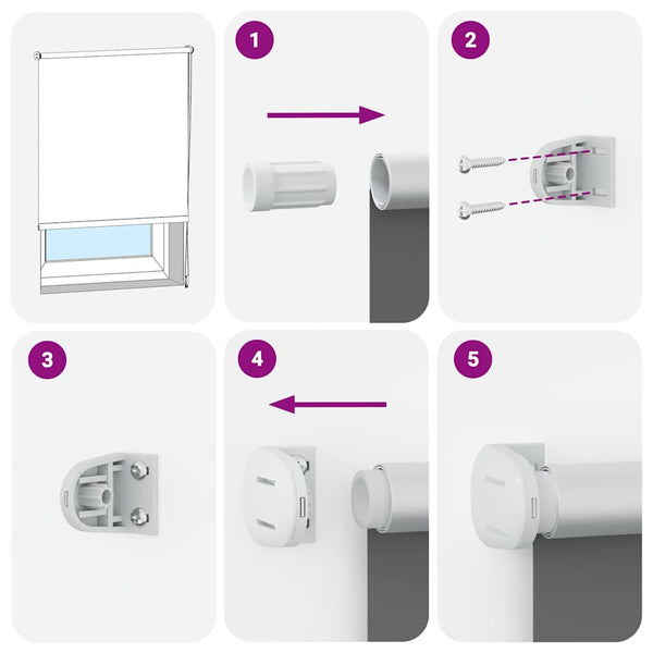 Verdunkelungsrollo Cremeweiß 105x210 cm