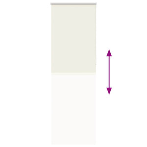 Verdunkelungsrollo Cremeweiß 75x230cm