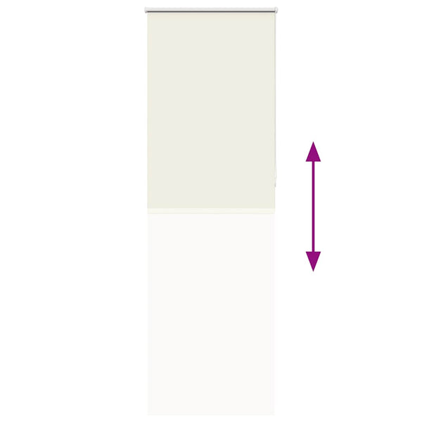 Verdunkelungsrollo Cremeweiß 75x230cm
