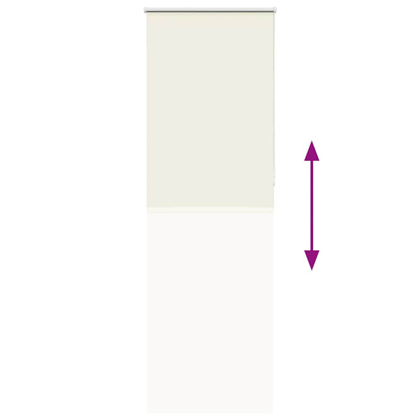 Verdunkelungsrollo Cremeweiß 85x230cm