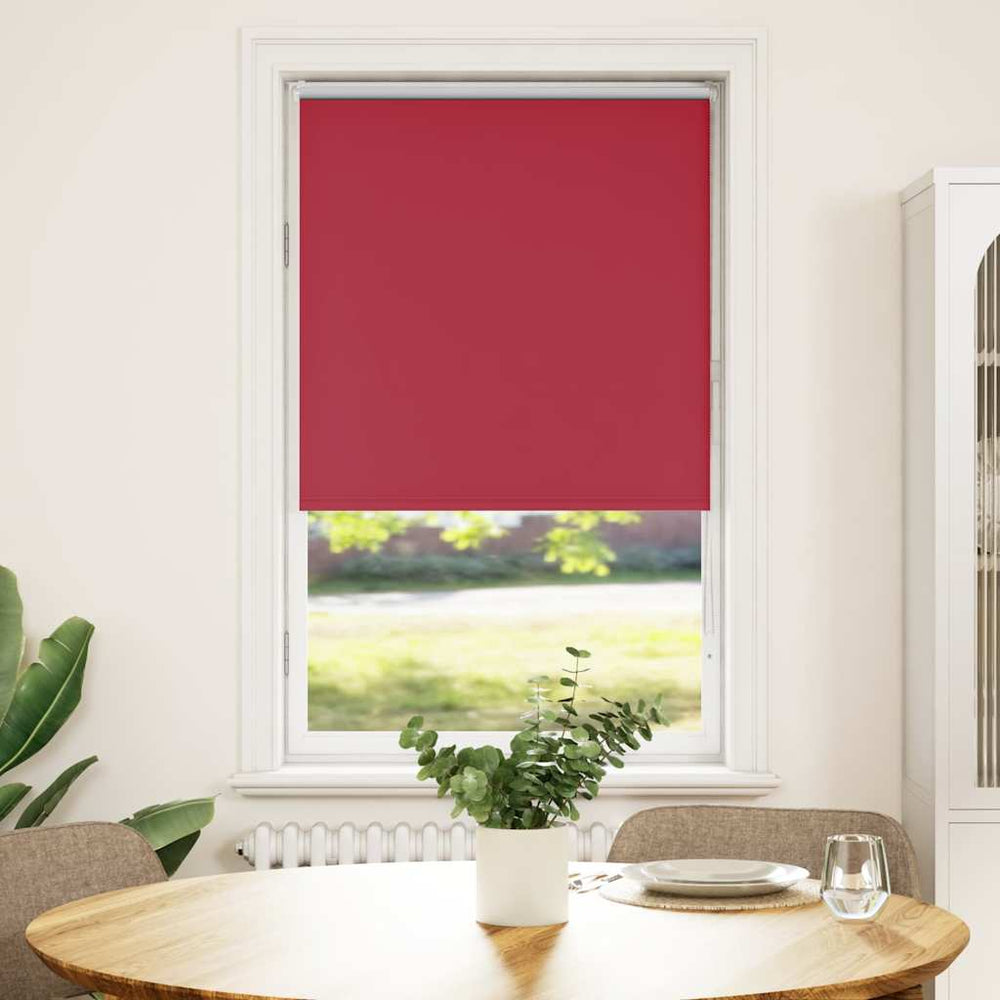 vidaXL Store Enrouleur Occultant Rouge 70x130 cm Largeur du Tissu 65,7 cm Polyester