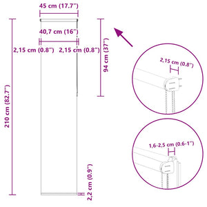 Gelbes Verdunkelungsrollo 45x210 cm
