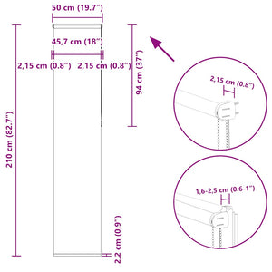 Gelbes Verdunkelungsrollo 50x210 cm
