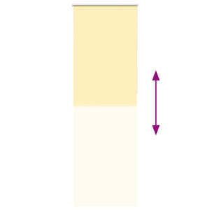 Gelbes Verdunkelungsrollo 75x210 cm