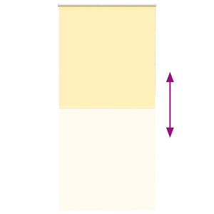 Gelbes Verdunkelungsrollo 90x210 cm