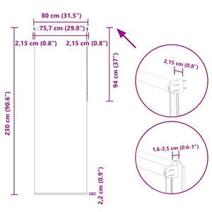 Gelbes Verdunkelungsrollo 80x230 cm