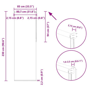 Gelbes Verdunkelungsrollo 85x230 cm