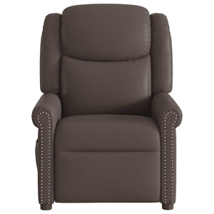 vidaXL Fauteuil de massage Marron Similicuir Brillant