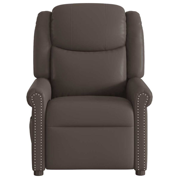 vidaXL Fauteuil de massage Marron Similicuir Brillant