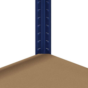 Lagerregale mit 5 Böden, 4er Set, Blau