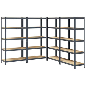 Schwerlastregal Anthrazit 4er-Set