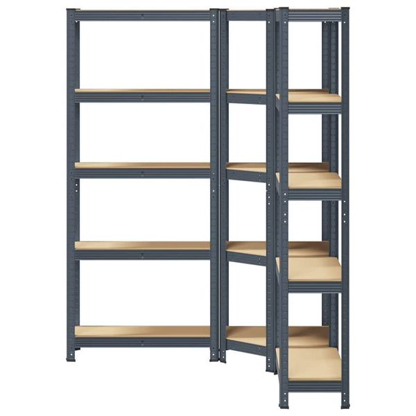 Regal-Set Anthrazit 5 Böden, 3-teilig
