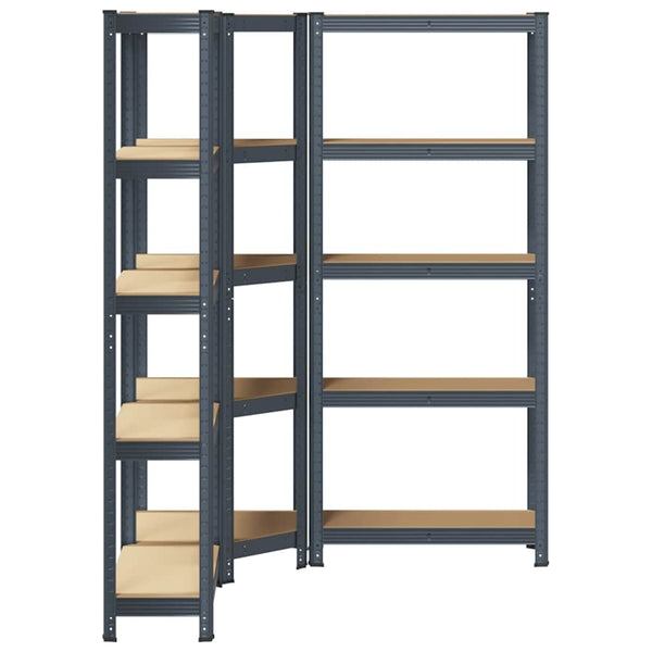 Regal-Set Anthrazit 5 Böden, 3-teilig