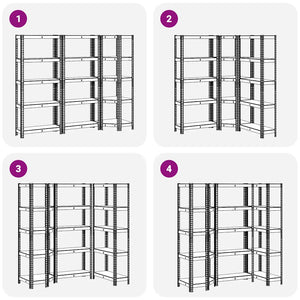 Regal-Set Anthrazit 5 Böden, 3-teilig