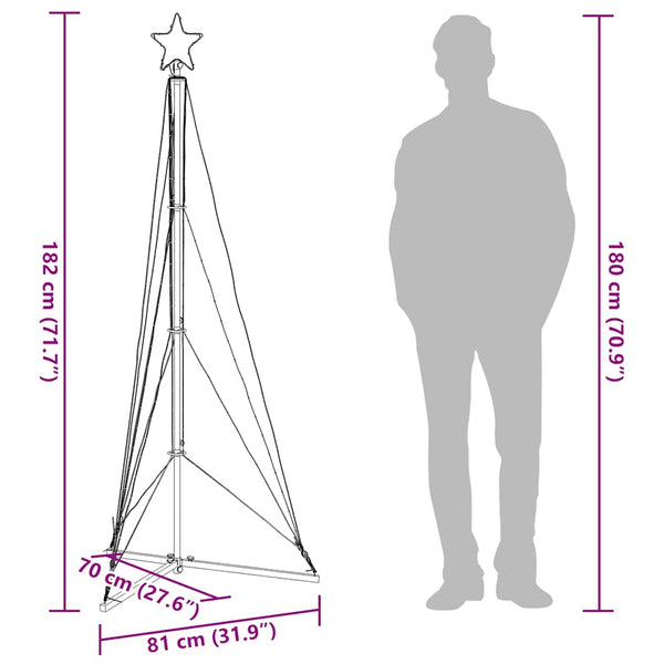 LED Weihnachtsbaum Warmweiß 182 cm