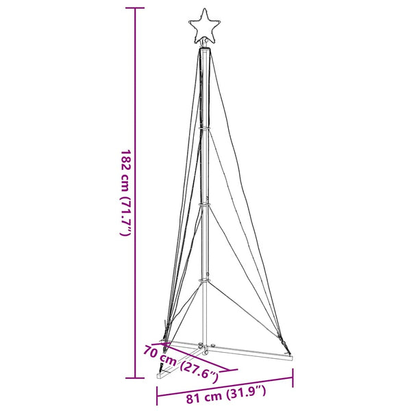 LED Weihnachtsbaum Kaltweiß 182cm