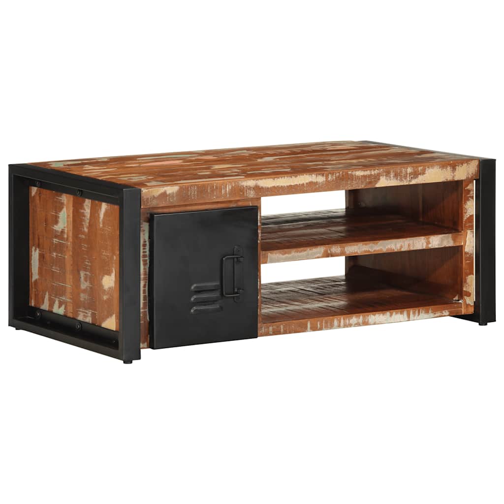 Mehrfarbiger Couchtisch Altholz 90x50 cm