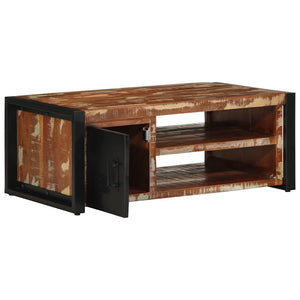 Mehrfarbiger Couchtisch Altholz 90x50 cm