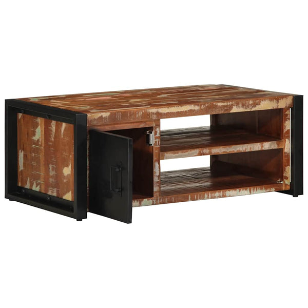 Mehrfarbiger Couchtisch Altholz 90x50 cm