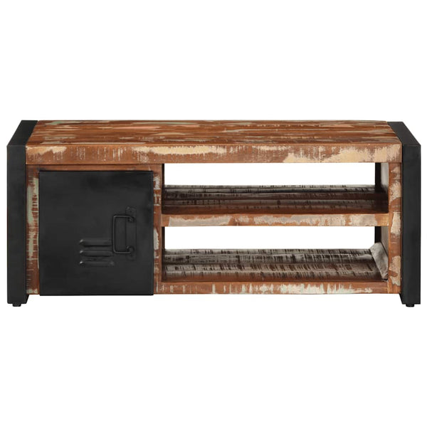 Mehrfarbiger Couchtisch Altholz 90x50 cm