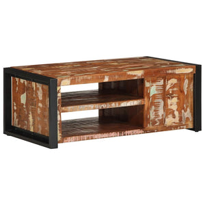Mehrfarbiger Couchtisch Altholz 90x50 cm
