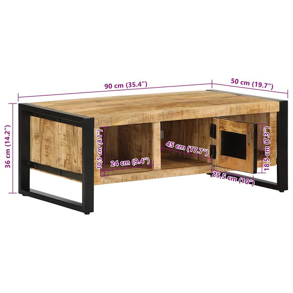 Couchtisch Mango Massivholz 90x50 cm