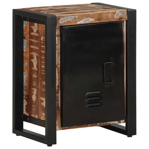 Mehrfarbiger Nachttisch Altholz Massiv 40x30x51 cm