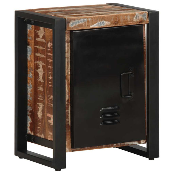 Mehrfarbiger Nachttisch Altholz Massiv 40x30x51 cm