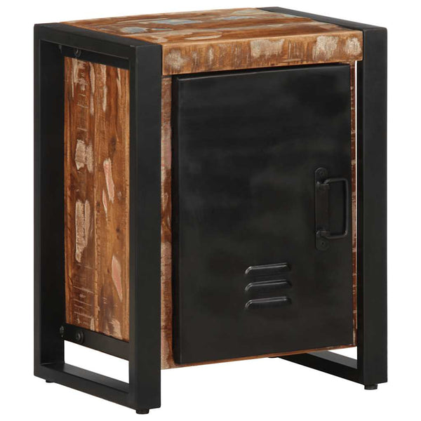 Mehrfarbiger Nachttisch Altholz Massiv 40x30x51 cm