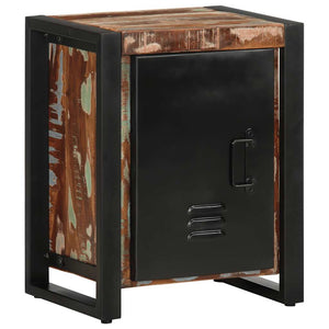 Mehrfarbiger Nachttisch Altholz Massiv 40x30x51 cm