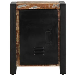 Mehrfarbiger Nachttisch Altholz Massiv 40x30x51 cm