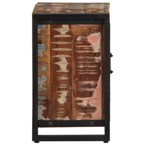 Mehrfarbiger Nachttisch Altholz Massiv 40x30x51 cm