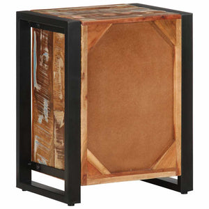 Mehrfarbiger Nachttisch Altholz Massiv 40x30x51 cm