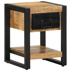 Nachttisch Raues Mangoholz 35x34x45 cm