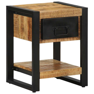 Nachttisch Raues Mangoholz 35x34x45 cm